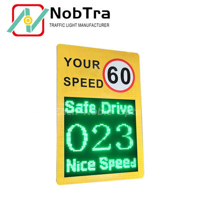 40°C To 60°C Radar Aware Speed Signs Solar Battery Powered Traffic Safety Solutions for Road Speed Monitoring and Control