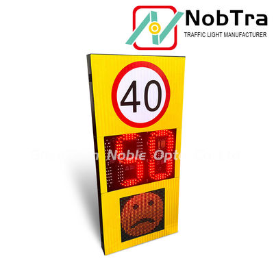 IP54 Weatherproof Solar Powered Radar Speed Signs Featuring Overspeed Value Setting 1 to 199 and Brightness 10 for Speed Control