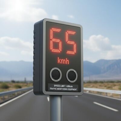 LED Display Radar Sensors Speed Sign Speed Limit 1-99kmh Durable Accurate Traffic Monitoring Equipment